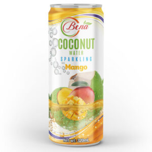 Best Quality 320ml canned coconut water sparkling mango flavor