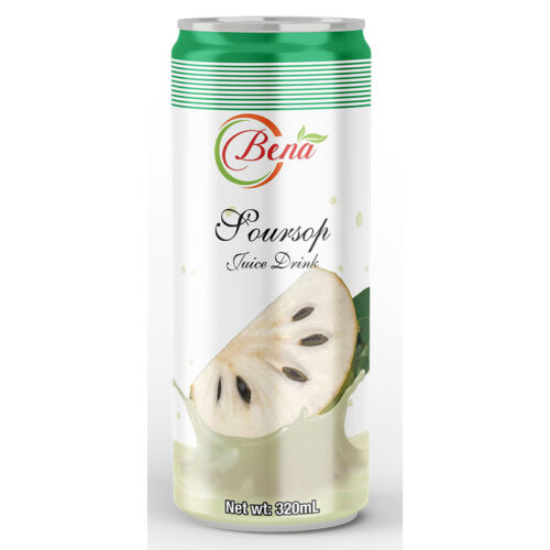 Bulk 320ml Alu Can Soursop Fruit Juice Private Label Oem Bena Beverage 3827