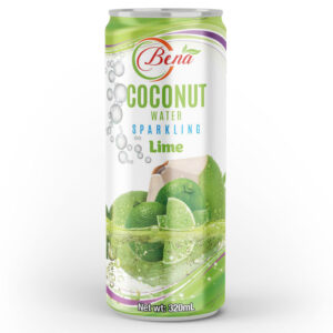 true fresh 320ml canned coconut water sparkling lime flavor