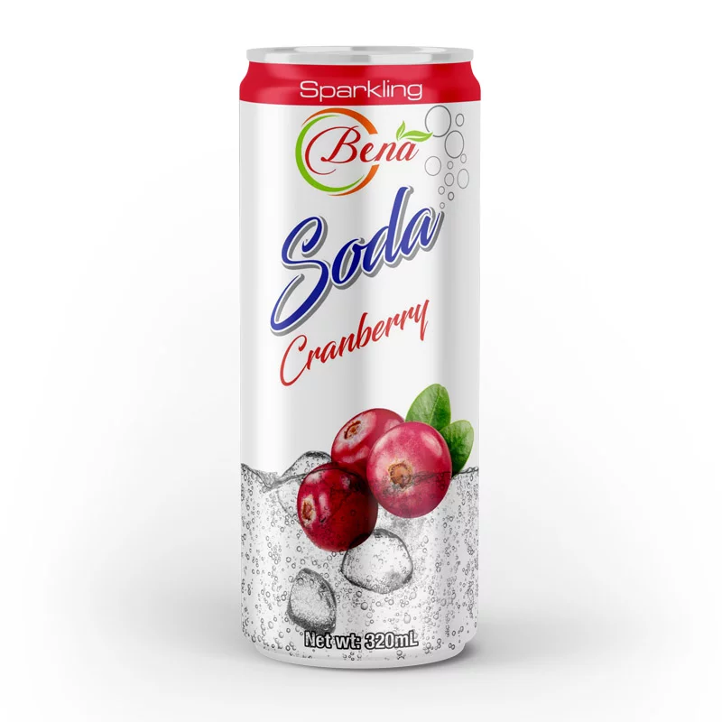 320ml cans soda drink with cranberry flavor