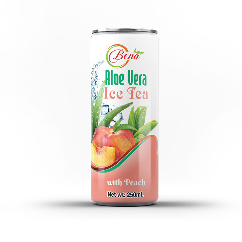 250ml canned aloe vera green tea with peach drink