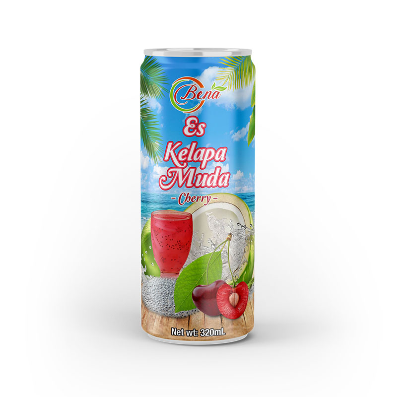 Es Kelapa Muda Cherry fruit Juice Drink
